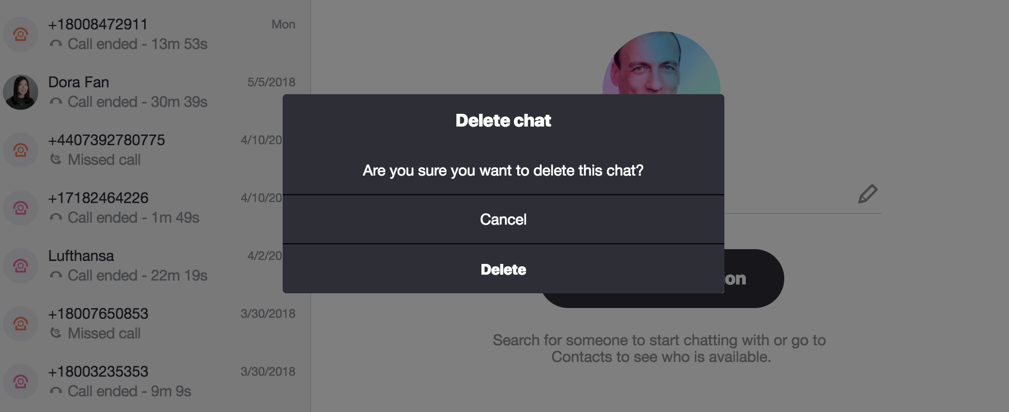 Mental models mismatch in action: The recently redesigned Skype UI confuses users and slows them down due to its use of non-standard dialogs where options don't look like dialog buttons. Mental models mismatch in action: The recently redesigned Skype UI confuses users and slows them down due to its use of non-standard dialogs where options don't look like dialog buttons.